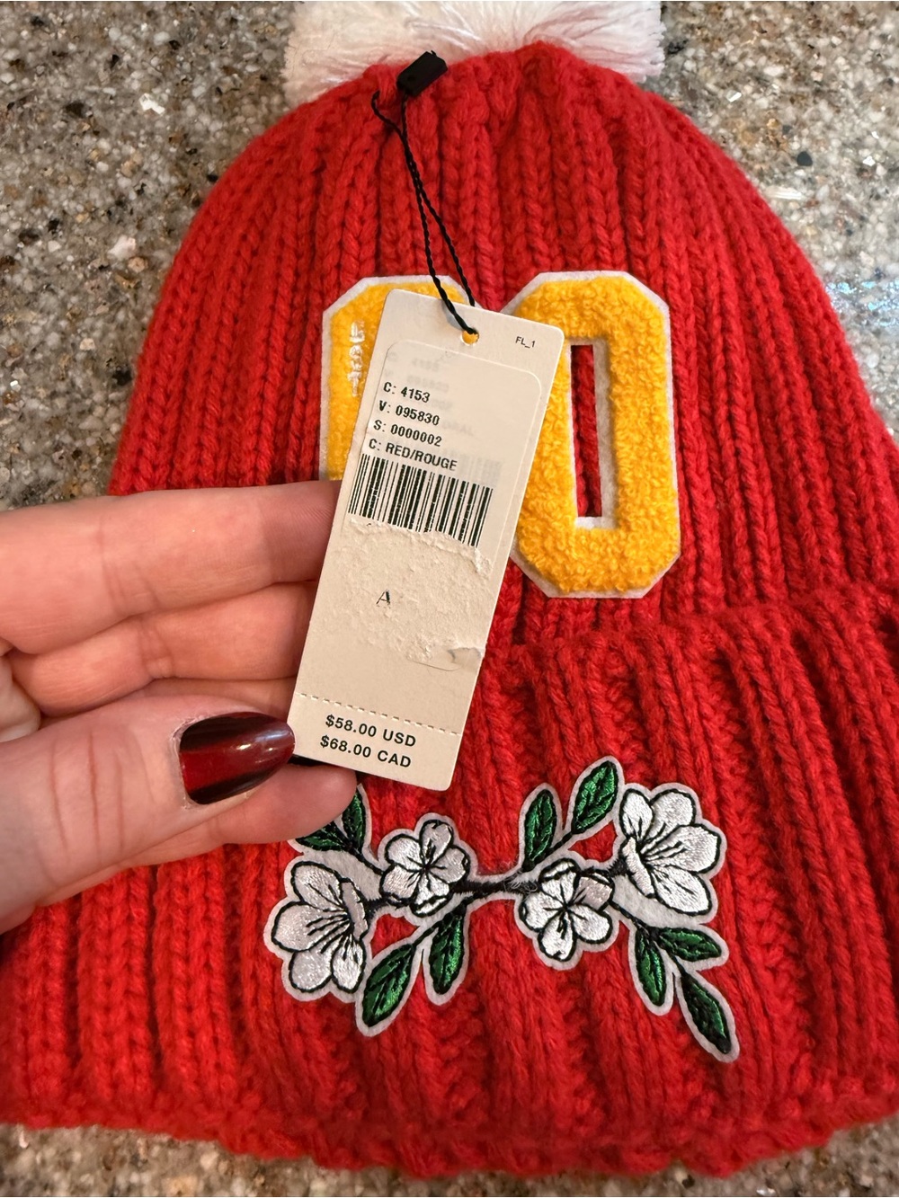 Anthropologie Wild Collective Game Day Floral Beanie - Picture 5 of 6
